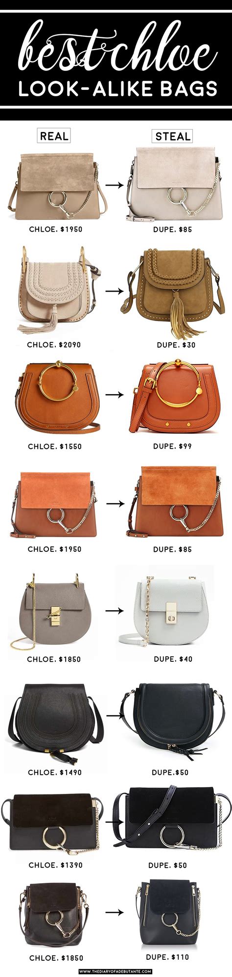 chloe roy bag replica|chloe look alike bags.